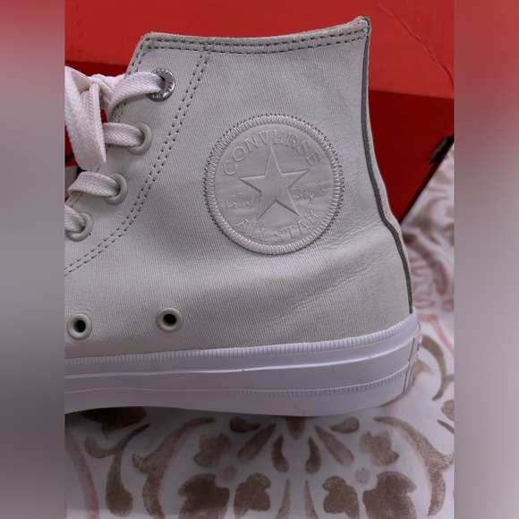 High top Converse Chuck 2 White Canvas w/ Lunarlon Sz 9 - Picture 7 of 16